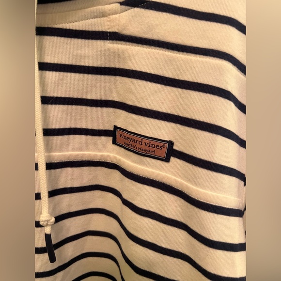 Vineyard Vines Shep Sweatshirt Funnel Neck Drawstring Striped Size XL - Picture 3 of 11